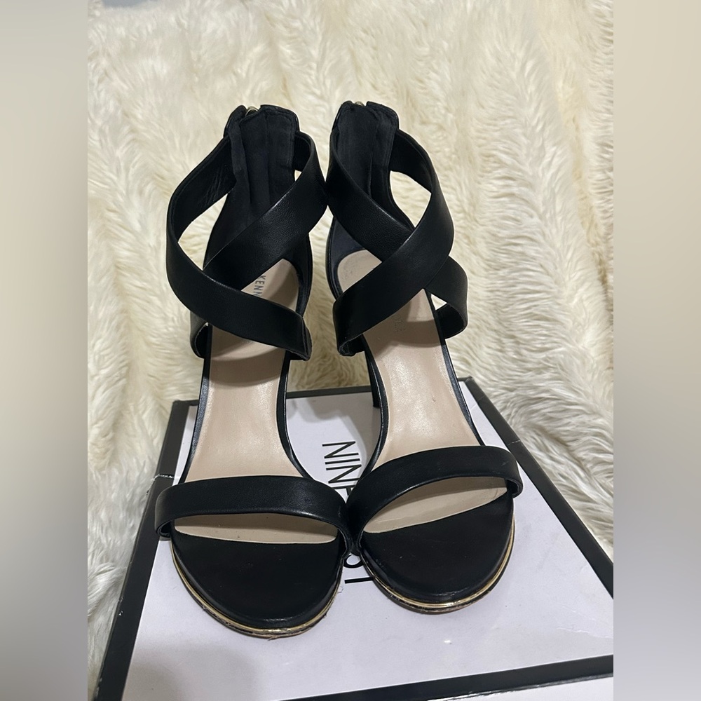 Kenneth Cole Black Strappy Heels